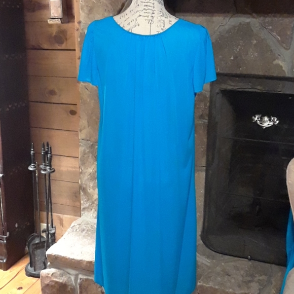 Vintage blue-green robe & gown set - Picture 6 of 8